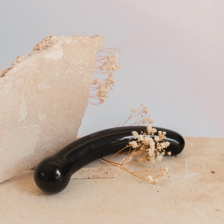 Amrita Wand® | Black Obsidian Yoni Wand